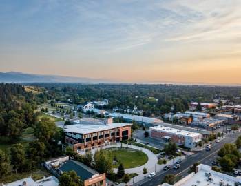 Downtown Bozeman At Sunset