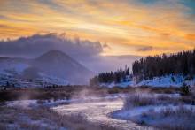 Gallatin county Montana in winter