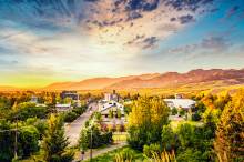 Landscape view of the town of Bozeman, Montana
